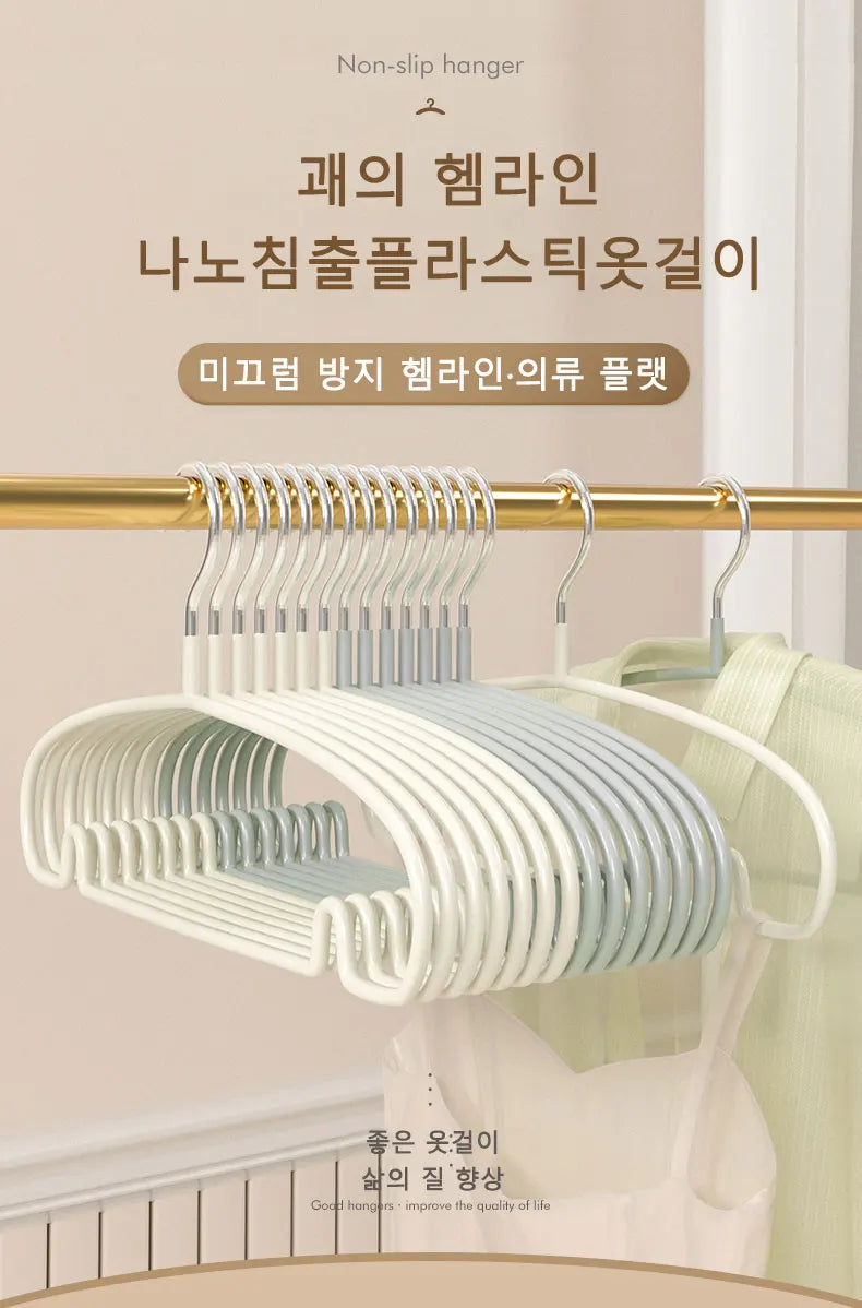 10PCS Simple Clothes Hanger Non Slip Dormitory Household Clothes Hanging to Prevent Clothes Deformation Clothes Storage