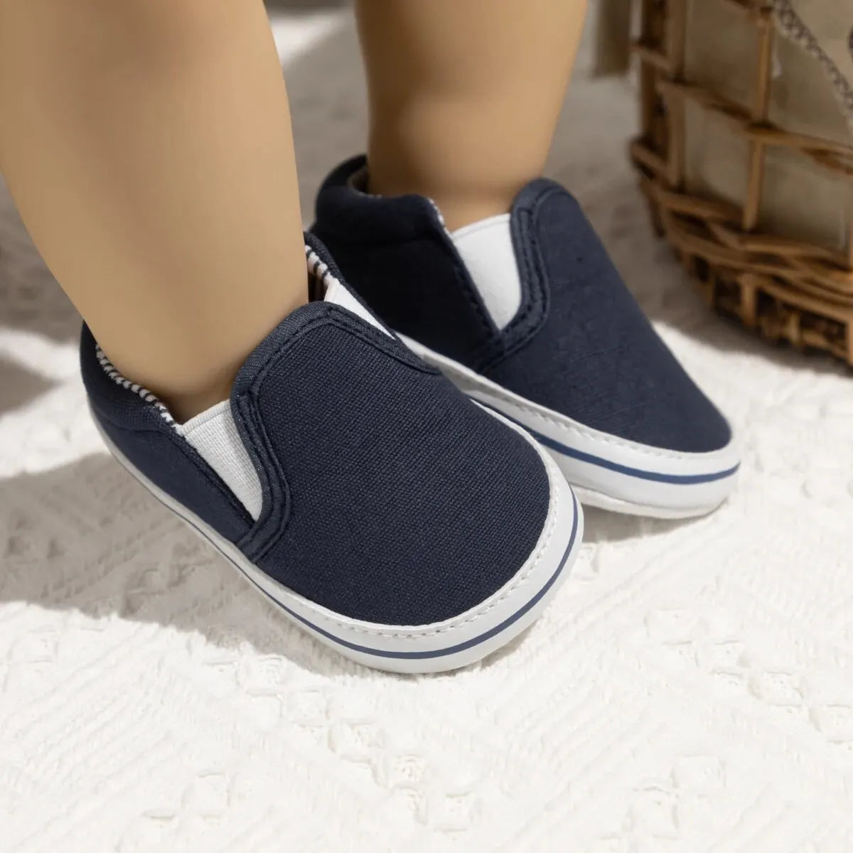 Meckior Casual Canvas Baby Shoes Strawberry Pattern Sleeve Mouth Toddler Anti-slip Soft Sole Newborn Infant Boy Girl Shoes