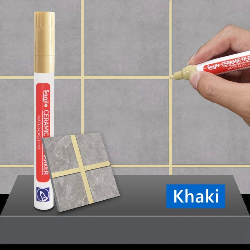 Waterproof White Grout Tile Pen Wall Grout Restorer Marker Pen for Bathroom Wall Floor Decontamination Seam Repair Pens