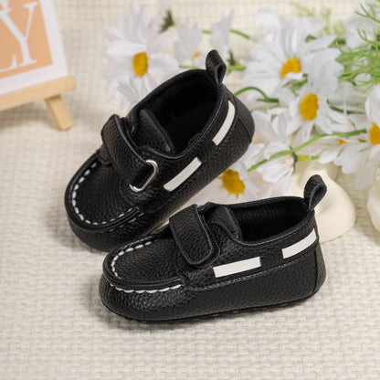 New Unisex Leather Shoes Anti-slip Soft Bottom Baby Boys and Girls Casual Shoes Newborn Toddler First Walkers Crib Shoes 0-18M