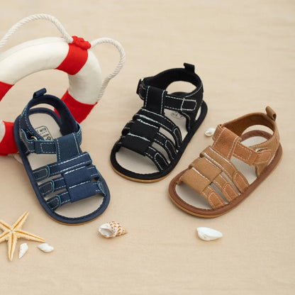 Meckior Summer Baby Shoes Baby Boy Girl Sandal Non-slip Rubber Sole Infant First Walkers Toddler Casual Baby Boy Garden Sandals