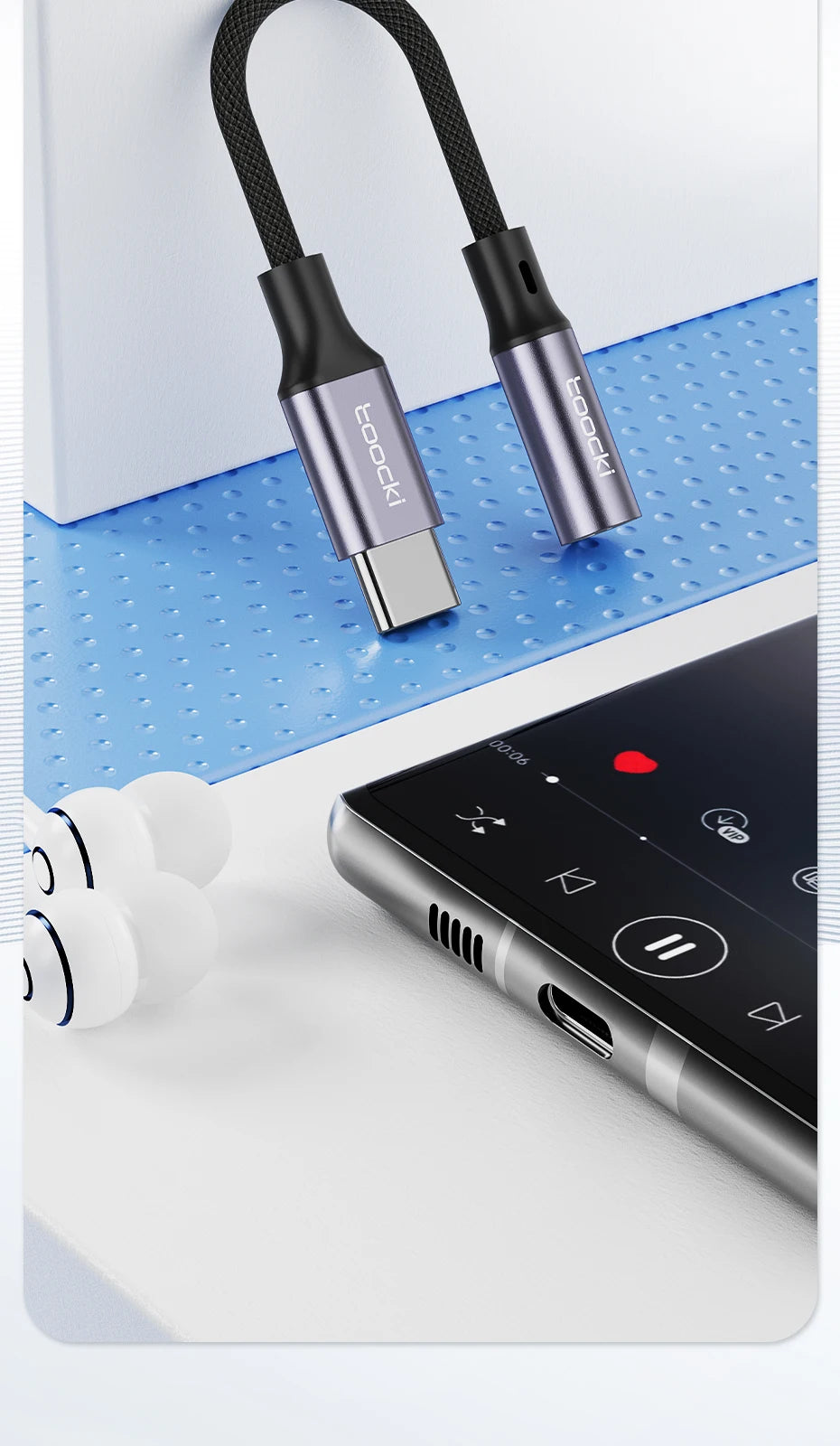 USB Type C 3.5 Jack Earphone Adapter USB C to 3.5mm Headphones AUX Audio Cable For Huawei P30 Xiaomi Mi 10 9 Es