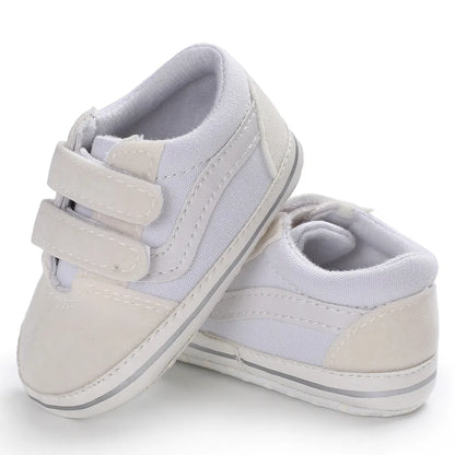 Meckior Baby Canvas Sneakers Classic Stripes Casual Baby Boy Girl Shoes Anti-slip Soft First Walkers Infant Baby Unisex Shoes