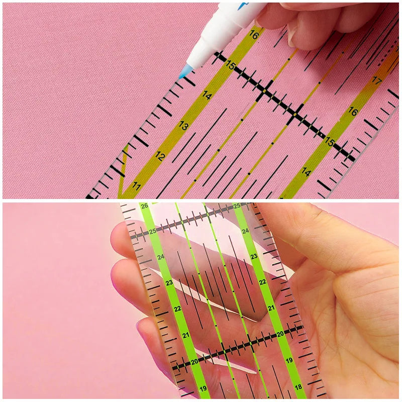 1/2pcs 15cm Quilting Patchwork Ruler Fabric Cloth Cutting Ruler