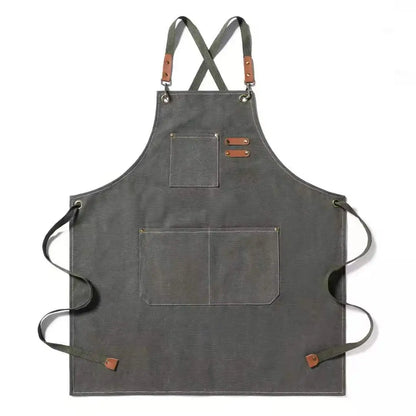 Fashion Canvas Apron Home Kitchen Gardening Work Dress Women's Kitchen Restaurant Work Apron