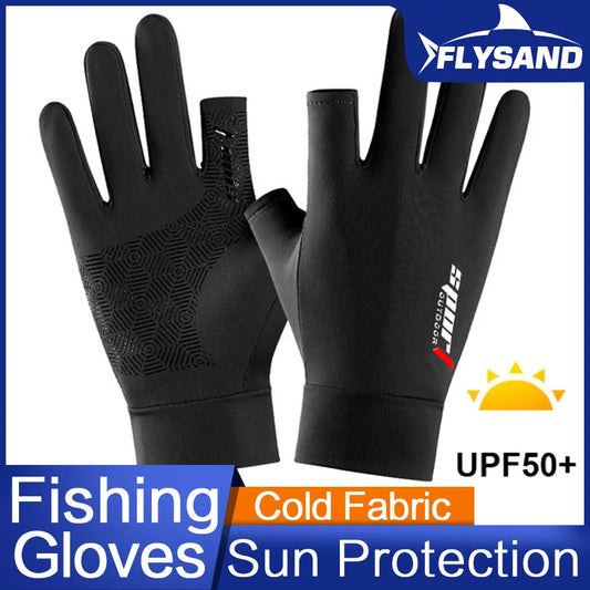 Fishing Catching Gloves Protect Hand Professional Release Anti-slip Fish Gloves Anti-UV Men Women Ice Cool Fishing Glove