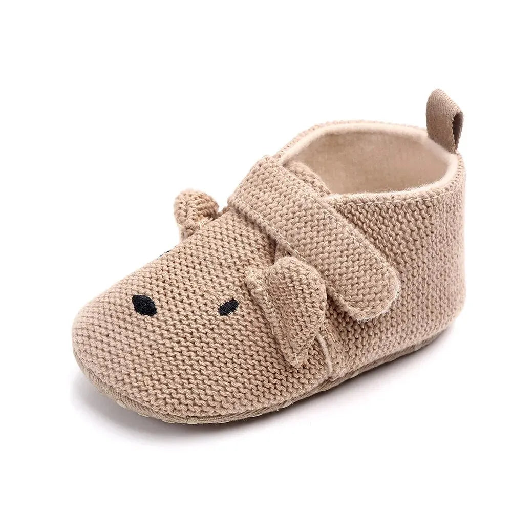 Meckior Baby Slippers Casual Baby Boy Girl Knit Crib Shoes Cartoon Soft Sole Anti-slip Prewalker Reptiles Toddler Baby Shoes