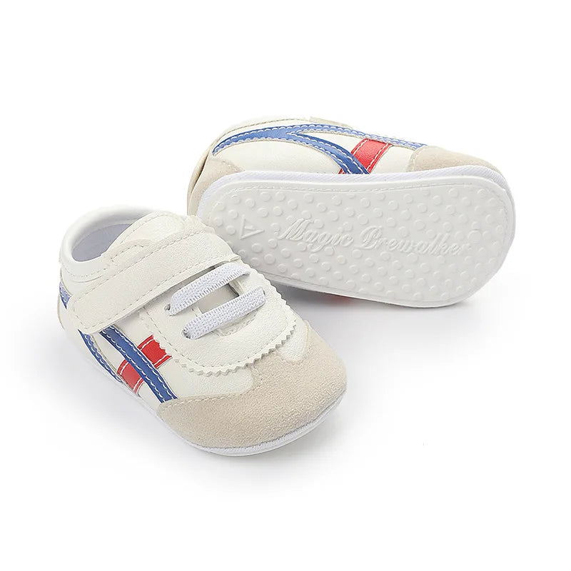 Meckior Colorblocking Unisex Baby Shoes Newborn Baby Hundred Baby Boys Girls Sneakers Anti-slip Rubber Toddler Shoes