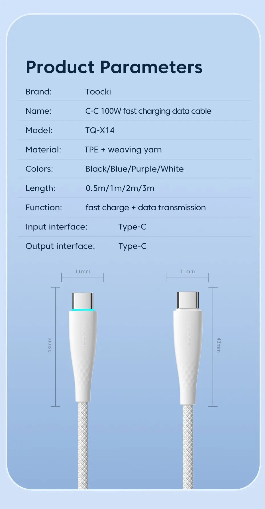 2 Pack PD 60W 1m and 2m USB C To Type C Cable Fast Charging Charger Cable 2pcs For Macbook Huawei Xiaomi POCO Samsung