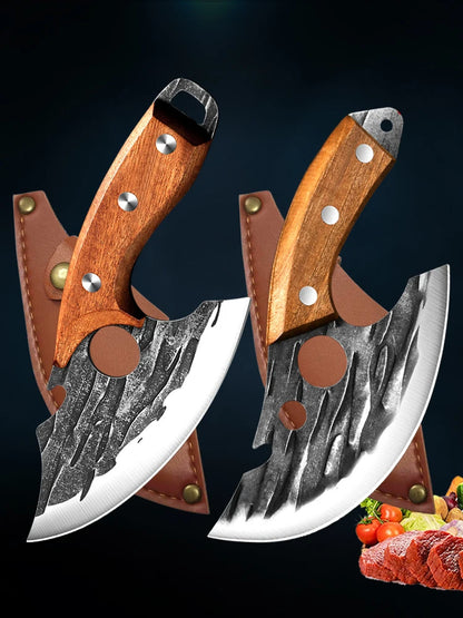 Boning Knives Meat Cleaver Hand Forged Kitchen Knife Wooden Handle Butcher Knife Stainless Steel Cooking Knife Kitchen Gadgets