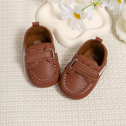 New Unisex Leather Shoes Anti-slip Soft Bottom Baby Boys and Girls Casual Shoes Newborn Toddler First Walkers Crib Shoes 0-18M