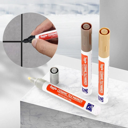 Waterproof White Grout Tile Pen Wall Grout Restorer Marker Pen for Bathroom Wall Floor Decontamination Seam Repair Pens