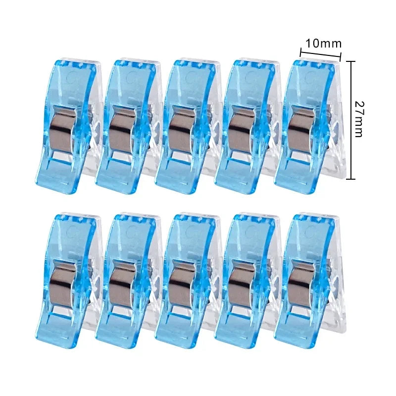 50/20PCS Sewing Clips Plastic Clamps Quilting Crafting Crocheting Knitting Safety Clips Assorted Colors Binding Clips DIY