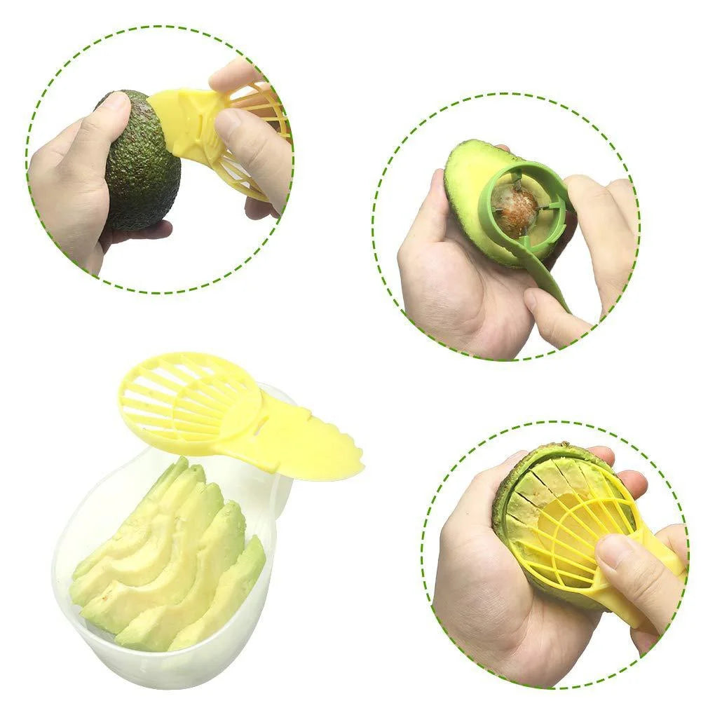 Avocado Slicer Shea Corer Butter Fruit Peeler Cutter Pulp Separator 3 In 1 Plastic Knife Kitchen Vegetable Tools