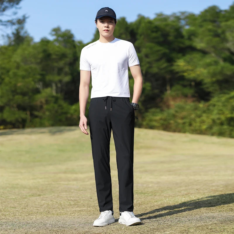 Summer Thin Ice Silk Couple Sports Pants Absorb Sweat Quickly Dry Comfortable and Breathable Men's Casual Sports Pants