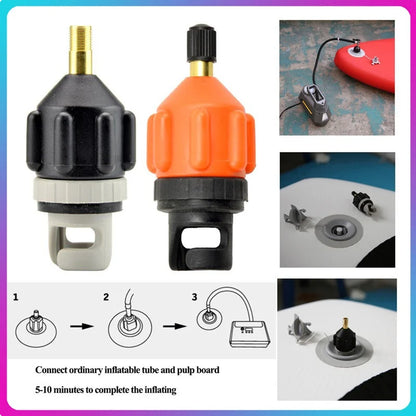 Durable Air Valve Adaptor Wear-resistant Rowing Boat Air Valve Adaptor Nylon Kayak Inflatable Pump Adapter for SUP Board