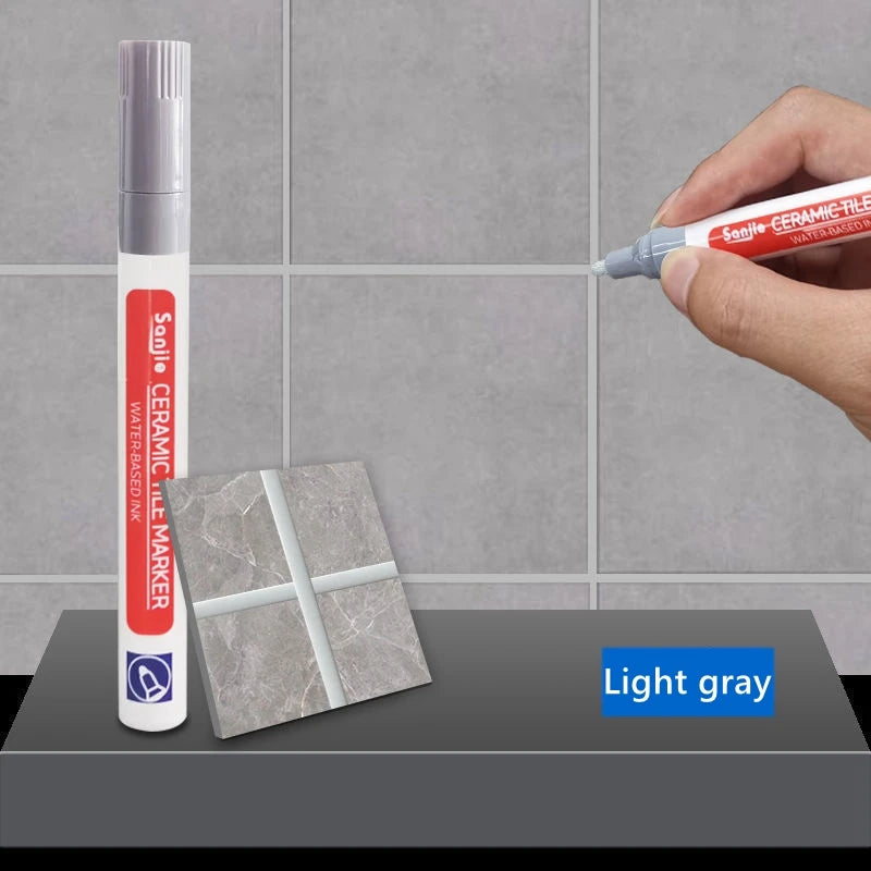 Waterproof White Grout Tile Pen Wall Grout Restorer Marker Pen for Bathroom Wall Floor Decontamination Seam Repair Pens