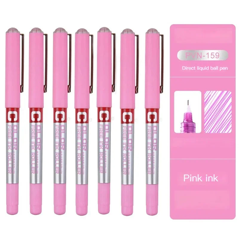 7pcs Precise Roller ball Pens,0.28/0.38/0.5mm Extra Fine Nib Liquid Ink Ballpoint Pen,for Writing School Office Stationary