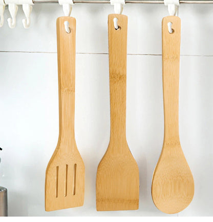 Alishan Cookware Set Bamboo Spatula Spoon Wholesale Non-stick Frying Pan Spatula Bamboo Spatula Cookware Laser