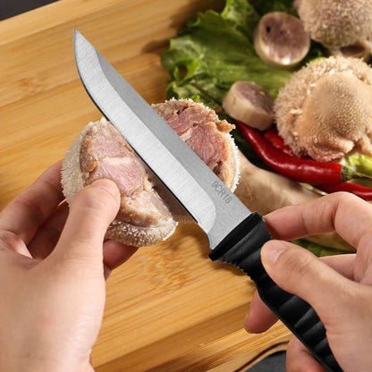 5Cr15Mov Stainless Steel Meat Cleaver Sharp Boning Knife Fishing Accessories Knife with Holster Multifunction Vegetable Peeler