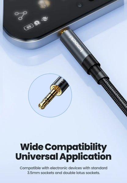 RCA Cable 3.5mm Jack to 2 RCA Aux Audio Cable 3.5mm to 2RCA Male Adapter Splitter for TV Box Apple TV Speaker Wire Cord