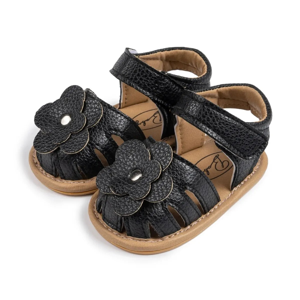 Infant Baby Girls Beach Sandals Flats and Soft Sole Non-slip Flower Princess Wedding Dress Walking Shoes for Newborn Baby