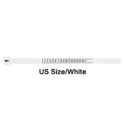 1PC White/Black US/EU Sizes Wedding Ring Band Ring Sizer Measure Genuine Tester Finger Gauge Jewelry Accessory Tools