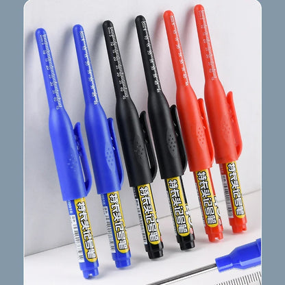 45mm Deep Hole Long Nib Head Markers Deep Drill Hole Long Nib Scriber Multifunction Mechanical Carpentry Colorful Marker Pen