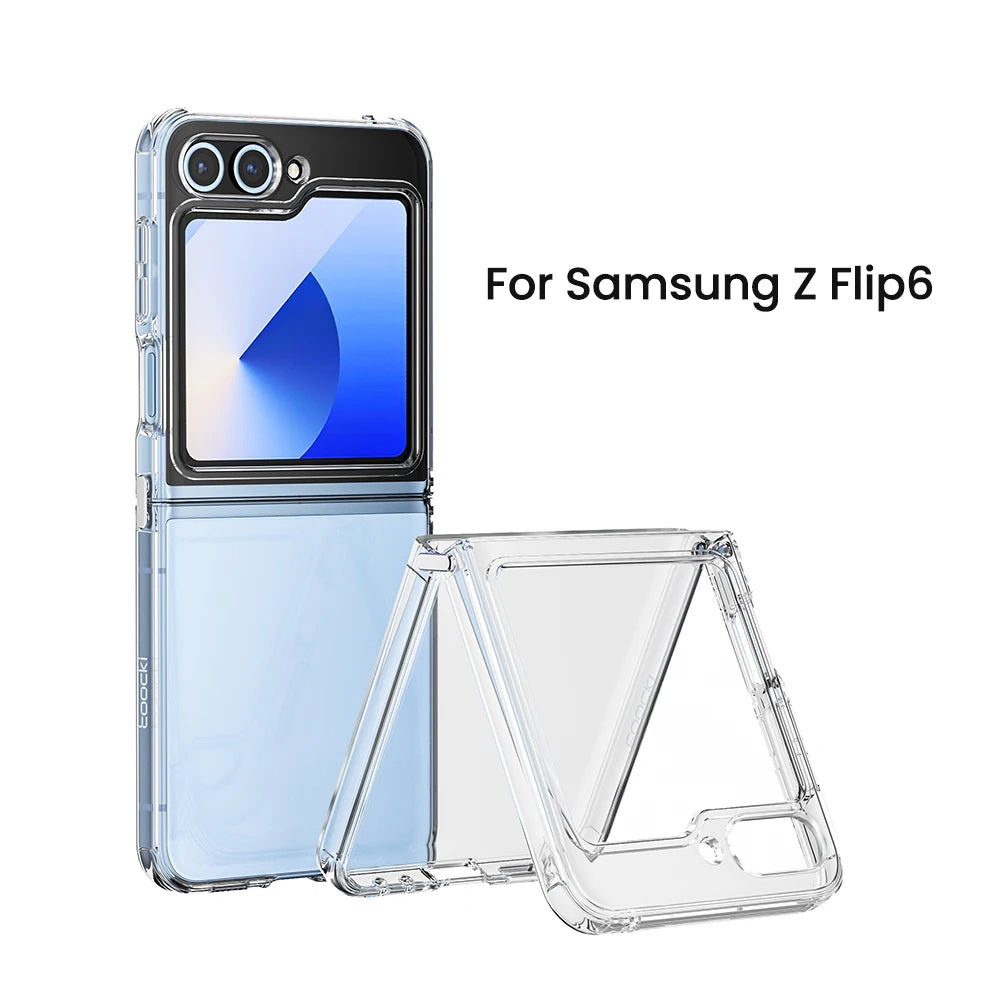 Transparent TPU Case for Samsung Galaxr Z Flip 5 4 3 5G Phone Protector Shockproof Cover for Samsung Z Flip