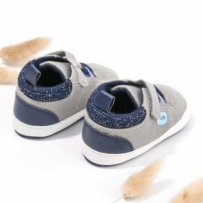 Meckior Baby Casual Canvas Sneakers High Gang Sports Baby Boys Girls Shoes Anti-slip Soft Sole First Walkers Crib Casual Shoes