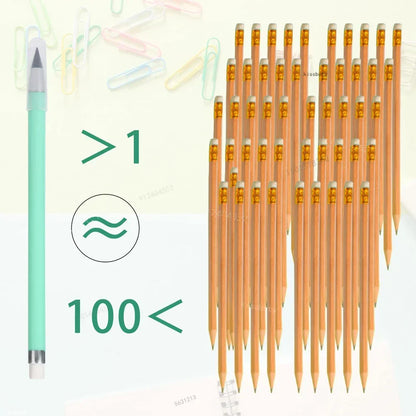 6/12/18pcs Inkless Pencil,Forever Pencil Reusable Everlasting Unlimited Pencil Writing Drawing Students Office School Supplies