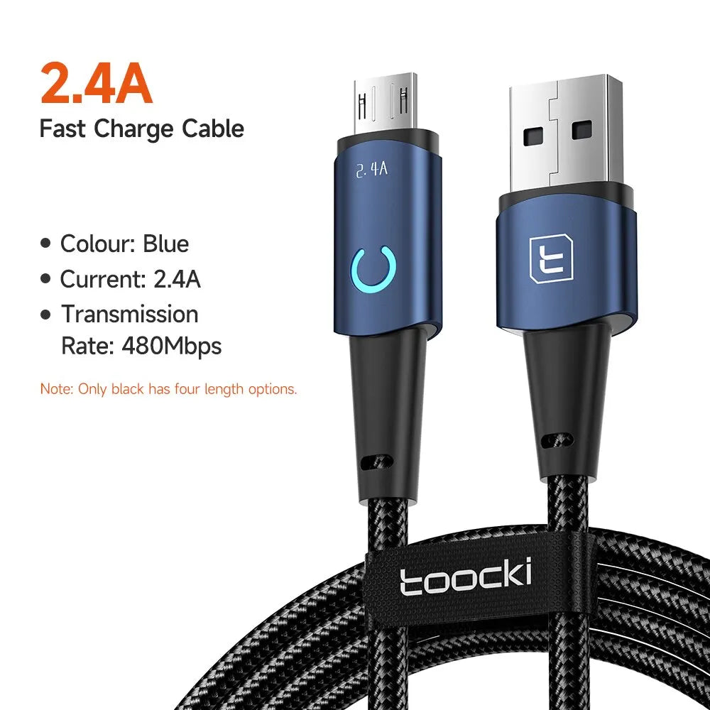 USB A to Type C or Lightning  for iPhone 14 13 12 Pro Max 8 7 plus Xiaomi Led Charger Cable USB C  Fast Charging Wire