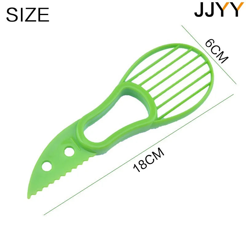 3 in 1 Avocado Slicer Shea Corer Butter Fruit Peeler Cutter Pulp Separator Plastic Knife Kitchen Vegetable Tools