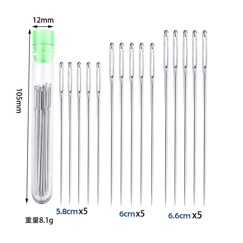 15/25pcs Sewing Needles Household Funiversal Stainless Steel Darning Hand Sewing Needles DIY Embroidery Tools Crafts Accessories