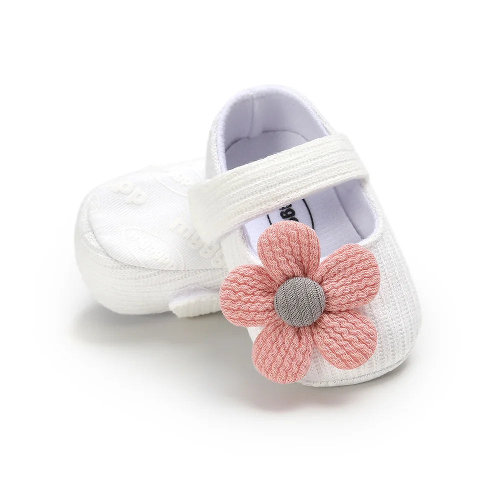 Meckior New Baby Girls Shoes Flower Bow Tie Princess Shoes Non-Slip Toddler First Walker Newborn Infants Girl Shoes Comfortable