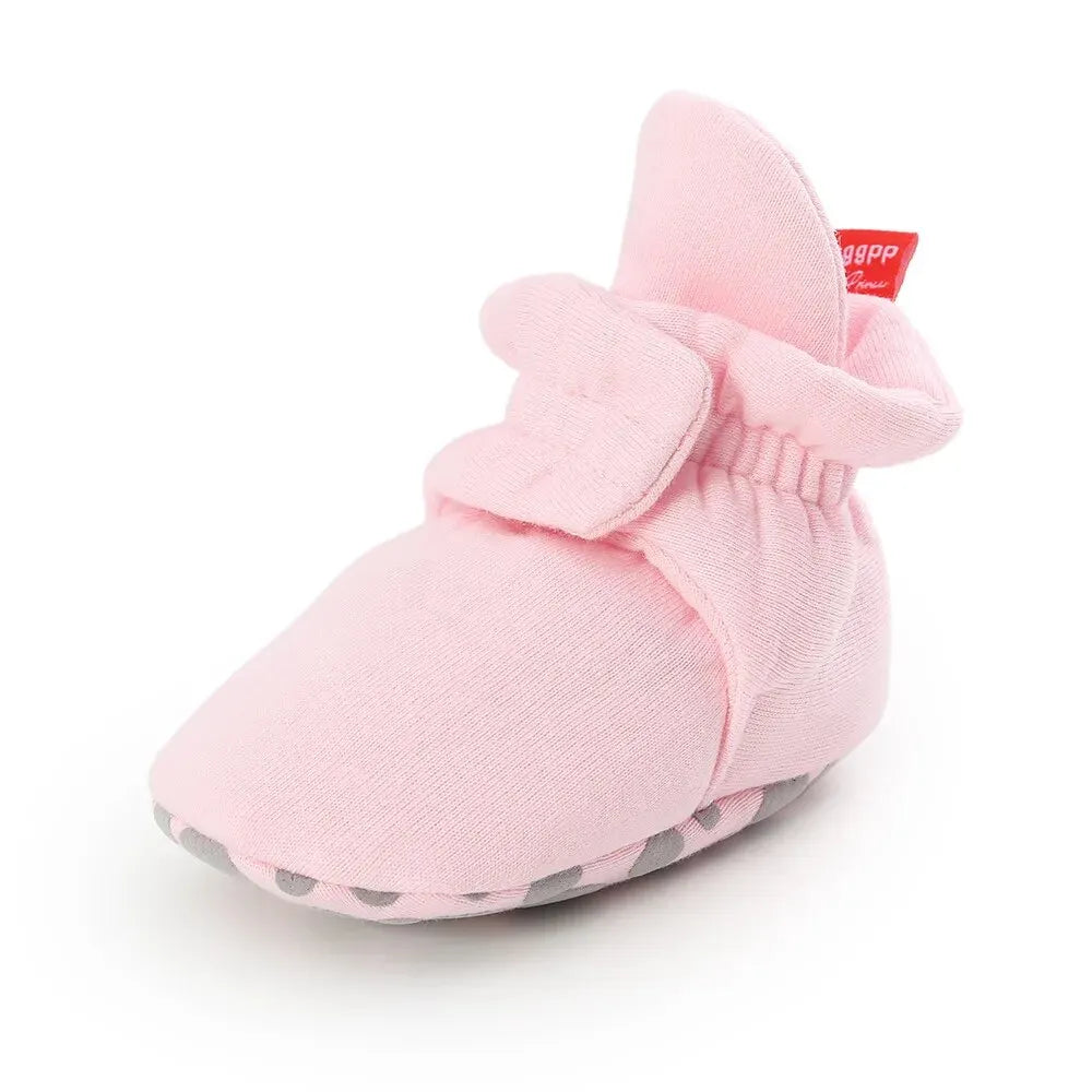 Meckior New Baby Socks Shoes Star Toddler First Walkers Booties Cotton Comfort Soft Anti-slip Warm Infant Baby Boy Girl Shoes