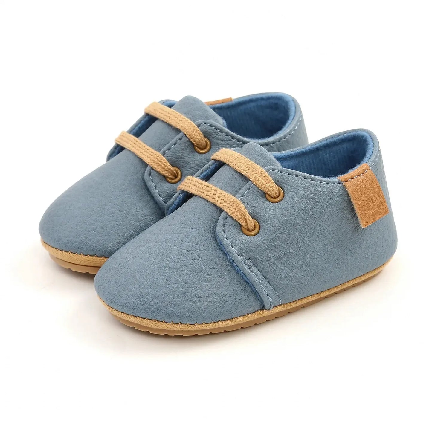 Meckior Baby Shoes Retro PU Leather Boy Girl Shoes Toddler Rubber Sole Anti-slip First Walkers Unisex Newborn Moccasins