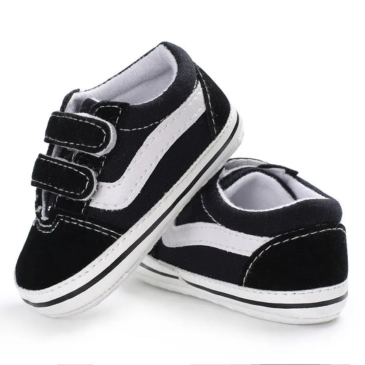 Meckior Baby Canvas Sneakers Classic Stripes Casual Baby Boy Girl Shoes Anti-slip Soft First Walkers Infant Baby Unisex Shoes