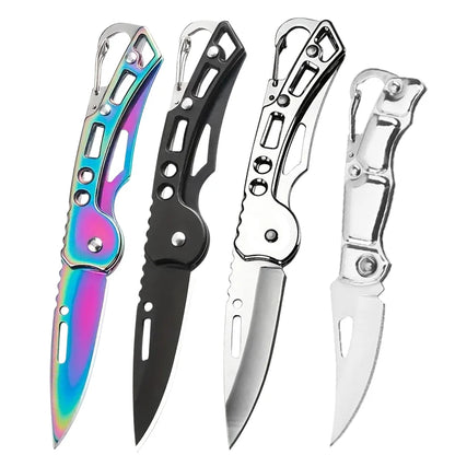 Folding Fruit Knife, Stainless Steel Outdoor Knife with Non-slip Handle for Kitchen Accessories Pocket Knife