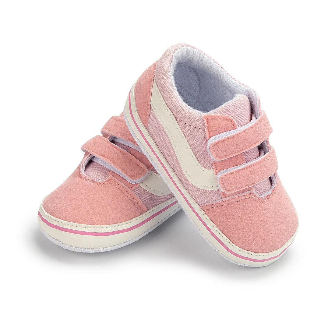 Meckior Baby Canvas Sneakers Classic Stripes Casual Baby Boy Girl Shoes Anti-slip Soft First Walkers Infant Baby Unisex Shoes