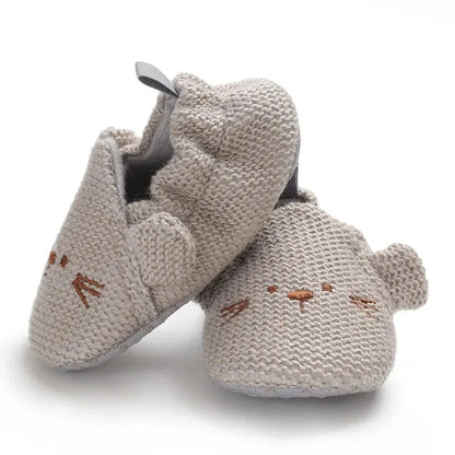 Meckior Baby Slippers Casual Baby Boy Girl Knit Crib Shoes Cartoon Soft Sole Anti-slip Prewalker Reptiles Toddler Baby Shoes