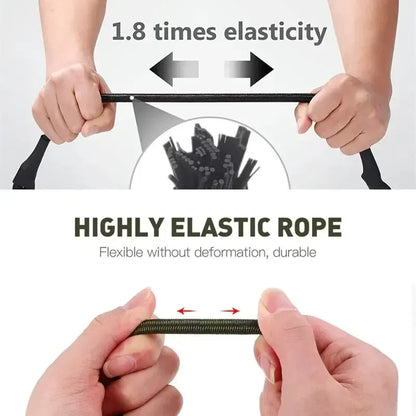 Heavy Duty Bungee Cord Elastic Tie Strap String Carabiner Hooks Kayak Cycling Luggage Packing Ropes Camping Accessories