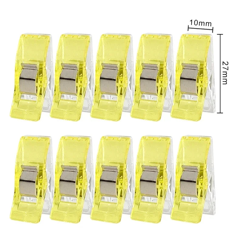 50/20PCS Sewing Clips Plastic Clamps Quilting Crafting Crocheting Knitting Safety Clips Assorted Colors Binding Clips DIY