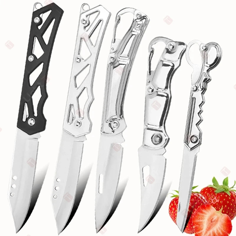 5PCS Pocket Folding Fruit Knife Set Stainless Steel Knife with Non-slip Handle for Kitchen Accessories Box Opener Utility Knife