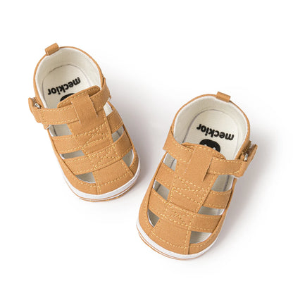 Meckior Canvas Baby Boys Girls Sandals Newborn Casual Breathable Shoes Newborn Toddler First Walkers Baby Shoes 0-18M