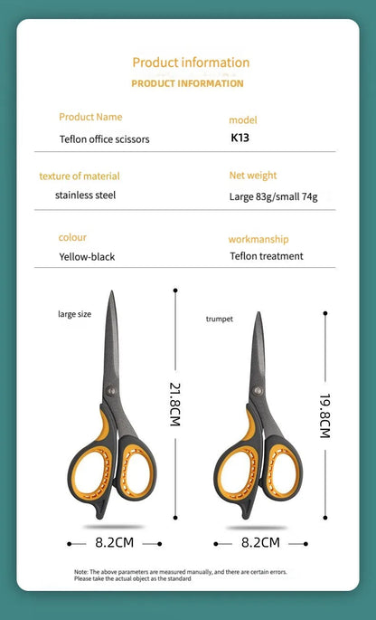 Stainless Steel Large Coated Scissors Household Multi-functional Office Tailor's Hand Scissors Tailor's Scissors