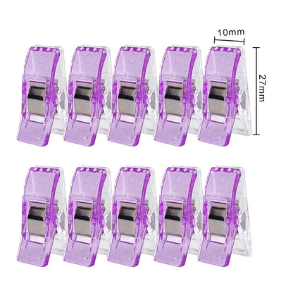 50/20PCS Sewing Clips Plastic Clamps Quilting Crafting Crocheting Knitting Safety Clips Assorted Colors Binding Clips DIY