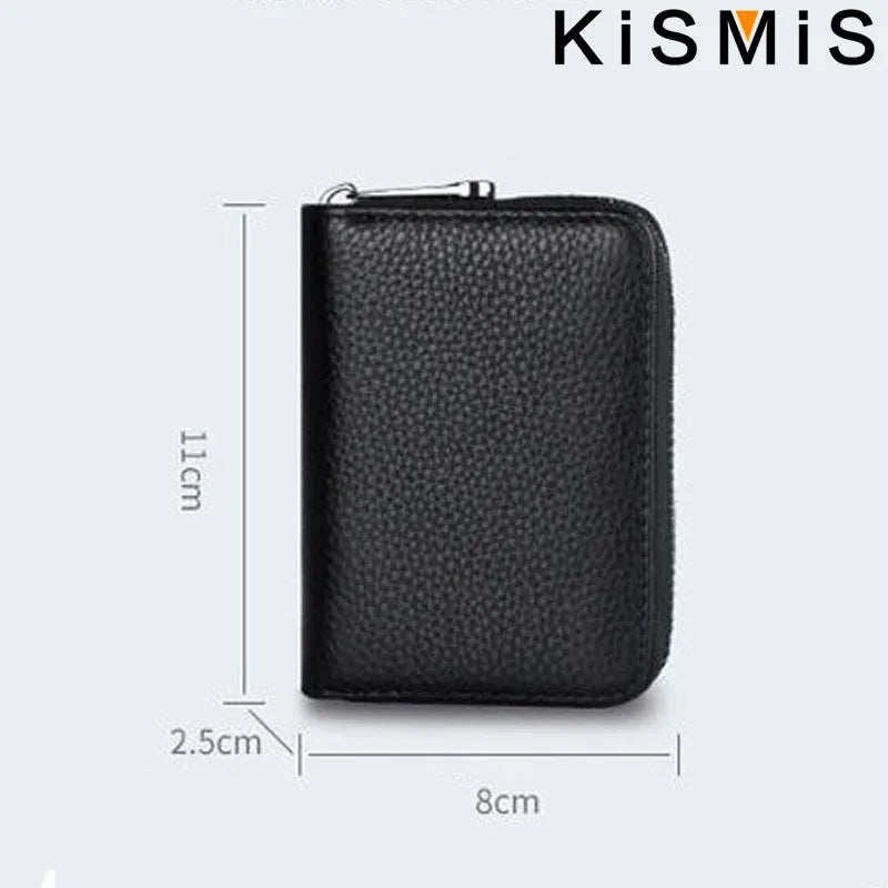 1PC Women Men Leather 26 Slots ID Credit Card Holders RFID Blocking Wallet Case Pocket Bag