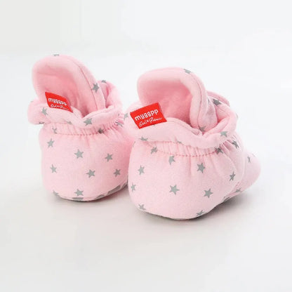 Meckior New Baby Socks Shoes Star Toddler First Walkers Booties Cotton Comfort Soft Anti-slip Warm Infant Baby Boy Girl Shoes