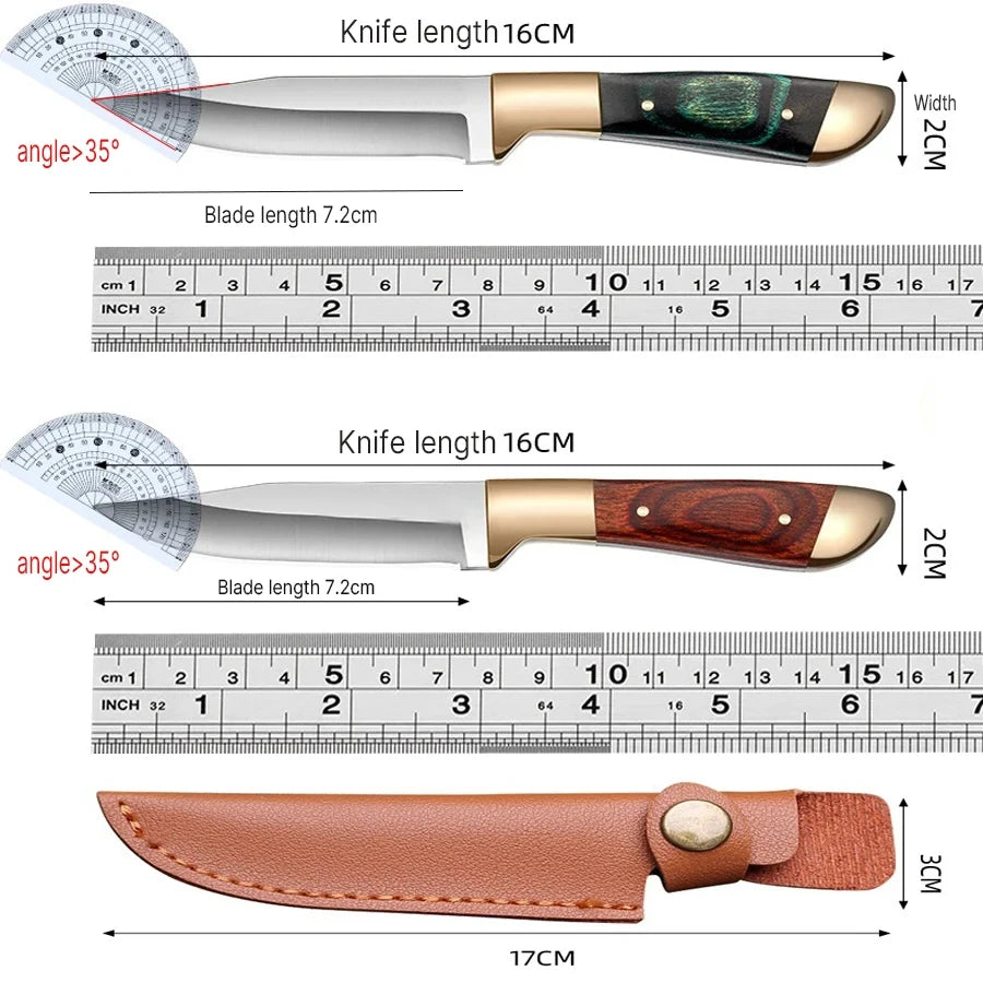 Boning Knife Meat Cleaver Stainless Steel Kitchen Mongolian Hand Meat Knife Roasted Whole Lamb Steak Knife with Knife Cover